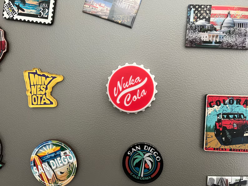 Fallout Inspired Nuka-Cola Bottle Opener Fridge Magnet Perfect Gamer Gift